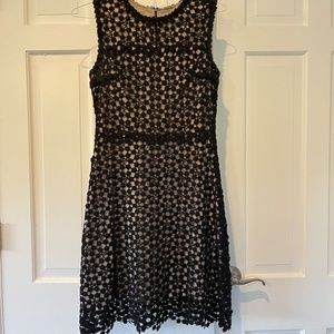 ELIE TAHARI Black & Nude Lace Dress - Women's Size 4